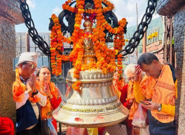 250 kg bell offered to historic Bhimeshwar Temple