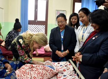 Duchess of Edinburg visits Bhaktapur Hospital