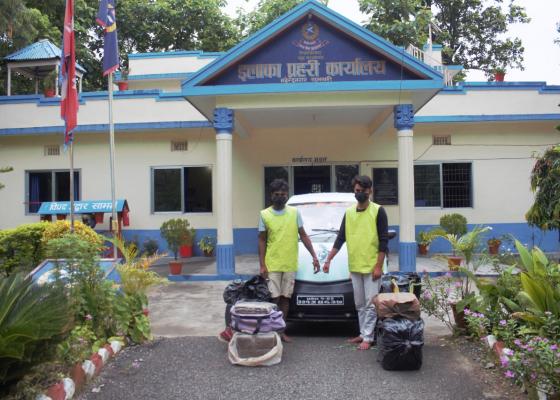 बराहक्षेत्र ५ तीनकुनेबाट लागुऔषध गाँजा सहित २ जना पक्राउ