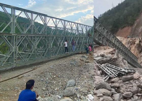 हेवा खोलामा  निर्माणाधीन बेलिब्रिज खस्दा घाइते भएका तीन मजदुरको मृत्यु