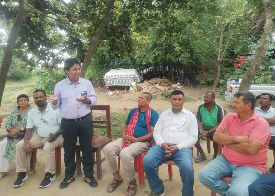 रेडक्रस मोरङले “रेडि” कार्यक्रम अन्तरगत जहदा गाउँपालिकामा १३ सय विरुवा रोप्दै 
