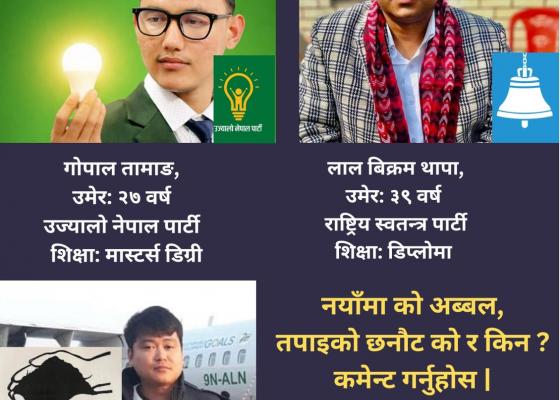 सुनसरी–२ मा नयाँ तीन दलका उम्मेदवार कस्ता ? 