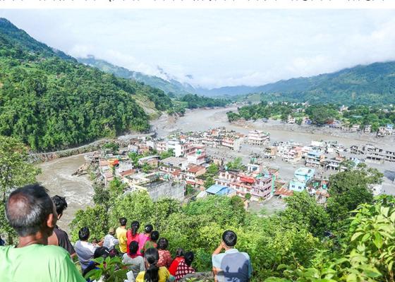 ल्हेन्दे खोलाको बहाब रोकिएर बन्यो ११ हेक्टरको ताल, भोटेकोशी तटीय क्षेत्रमा सतर्कता अपनाउन आग्रह