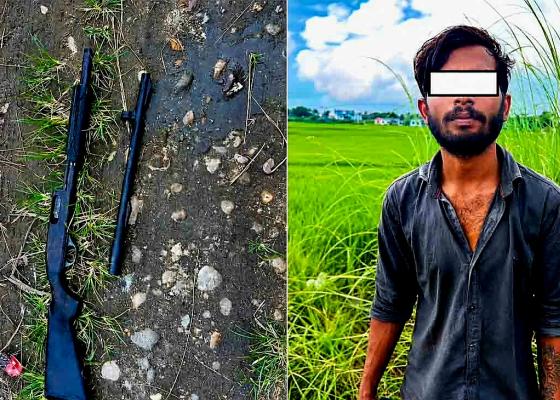 दमक प्रहरी कार्यालयबाट लुटिएको सटगन लुकाएको आरोपमा युवक पक्राउ