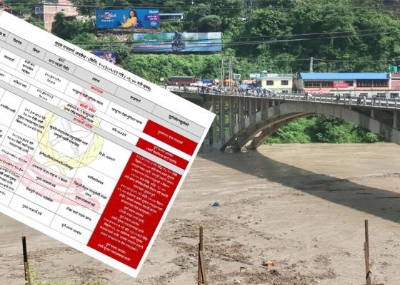 कोशी प्रदेशको इलाम सहित नौ जिल्लाका सडकमा बाढीको असर, सवारी सञ्चालनमा रोक
