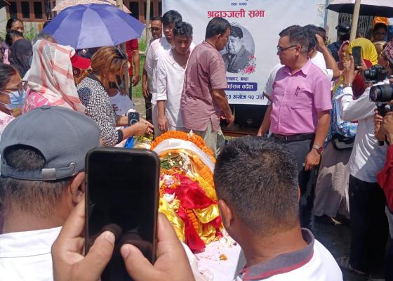इटहरीका बहुआयामिक स्रष्टा भाइसन  बर्देवाको संगीत साधना प्रतिष्ठानमा भावपूर्ण अन्तिम विदाई