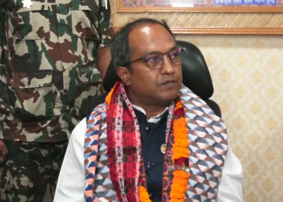 उद्योग मन्त्री साहले गरे पदभार ग्रहण 