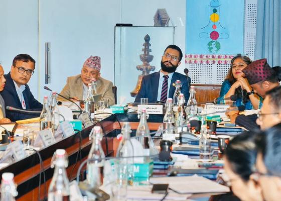 शिक्षामन्त्री सस्मित पोखरेलद्वारा सातवटै प्रदेशका शिक्षा हेर्ने मन्त्रीहरूसँग छलफल
