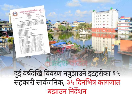 दुई वर्षदेखि विवरण नबुझाउने इटहरीका १५ सहकारी सार्वजनिक, ३५ दिनभित्र कागजात बुझाउन निर्देशन(सहकारीको नाम सहित)